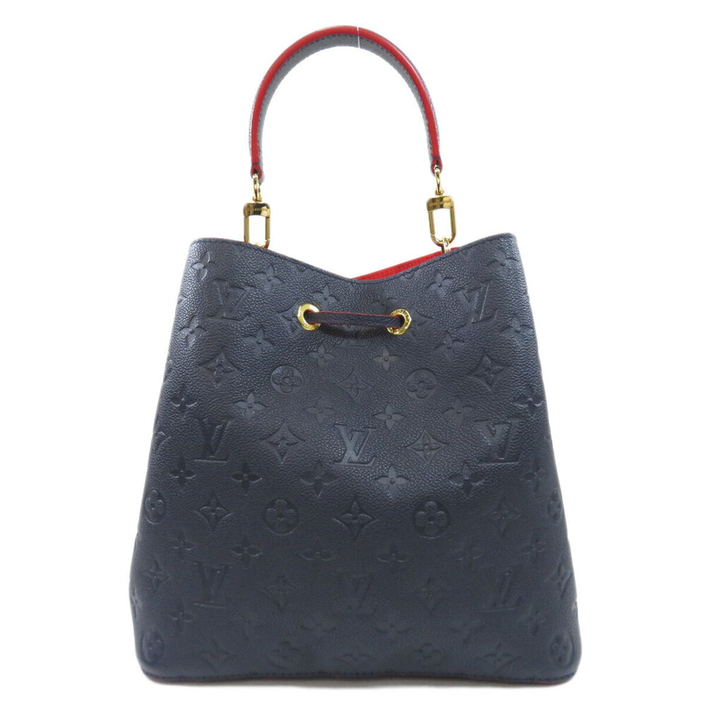 Louis Vuitton Marine Empreinte Handbag Noe Neo Rouge Blue